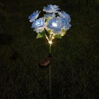 1 Rama De Rosas Solares De 7 Cabezas Luz De Jardín LED Para Decoración De Ambiente Insertada En El Suelo Para Camino Patio Jardín - details 6
