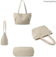 Bolso de lona para mujer, casual, con asa superior, gran capacidad, con cremallera, para el trabajo, viajes, compras - details 4
