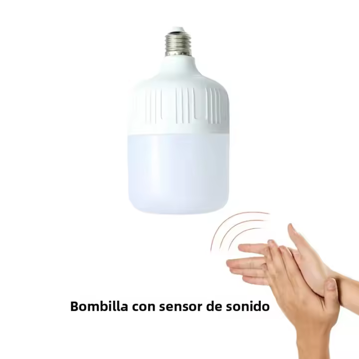 Lámpara LED E27 Sensor De Movimiento 6500K 6.5W 220V Control Por Sonido Para Interiores Y Exteriores Moderna De Piso Patio Jardín Basamento Calle - 1
