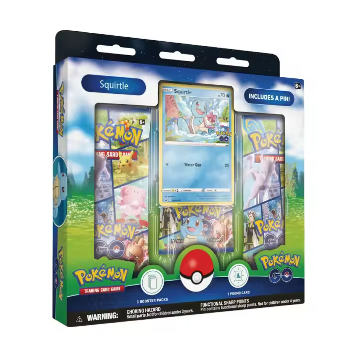 Caja Pin Squirtle - Pokemon GO - Inglés - Cartas Pokemon Originales Tcg - 1