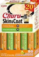 INABA Churu Skin & Coat - Golosinas cremosas para Gatos con Omega 3 y 6, taurina y Vitamina E, pack 20 x 14 g - details 1