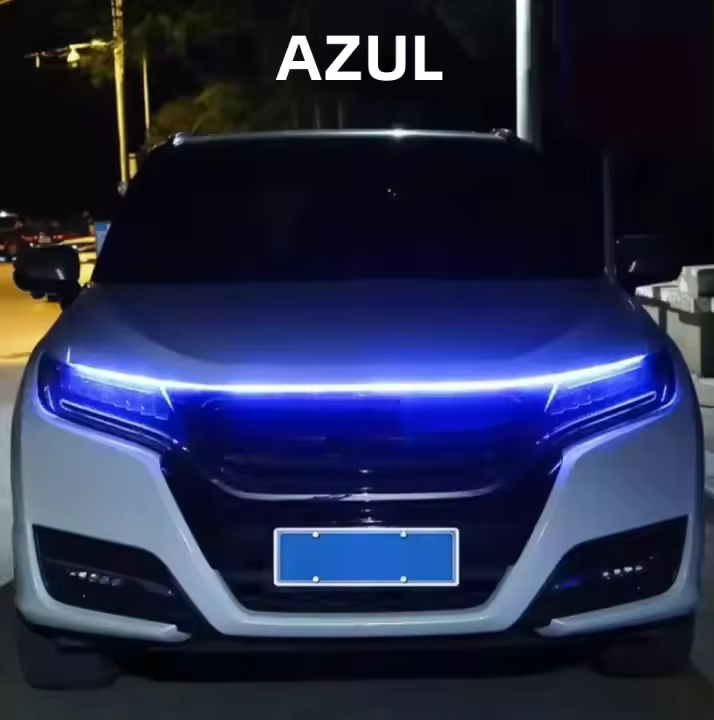 1PCS Barra De Luz Decorativa LED Dinámica Para Capó De Coche Universal Guía Y Adorno Luz De Conducción Automática Barra De Luces Del Parachoques - 1