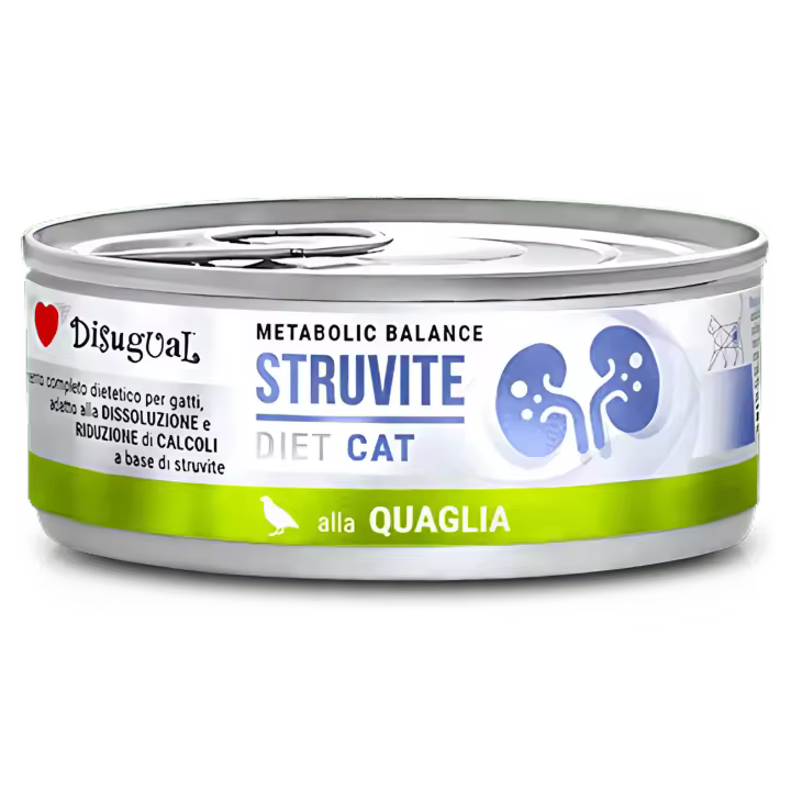 Disugual Diet Gato Struvite Codorniz 85g – Alimento Húmedo para Cristales Urinarios - 1