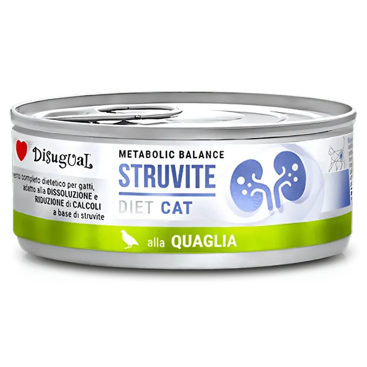 Disugual Diet Gato Struvite Codorniz 85g – Alimento Húmedo para Cristales Urinarios - 1