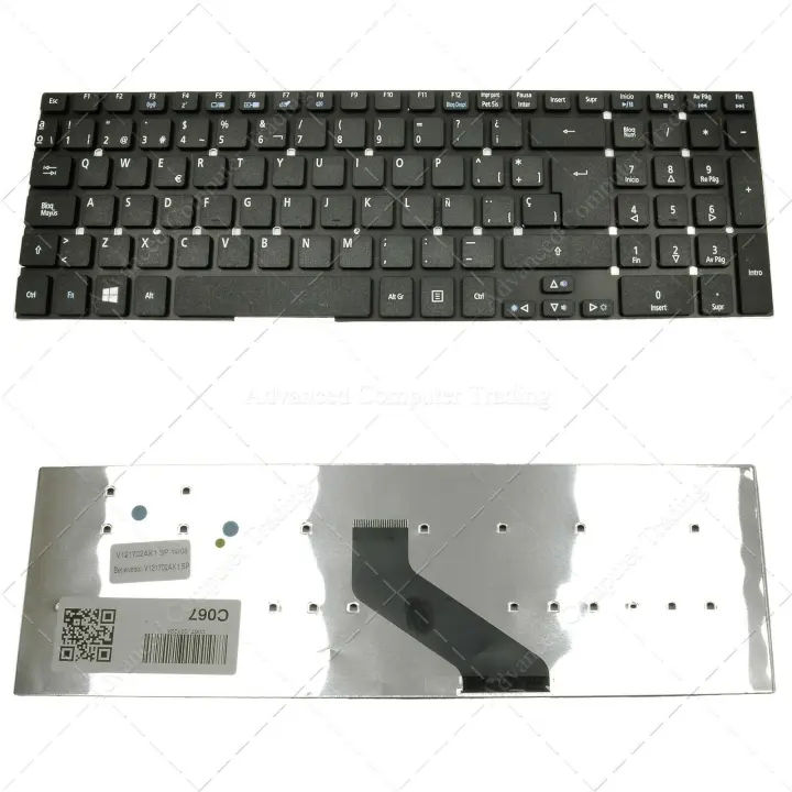 Advanced Computer Trading Teclado QWERTY para Portátil Acer Aspire E5-521 | Tamaño Compacto, Garantía de 1 Año - 1