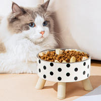 Tazón De Acero Inoxidable Para Gatos Y Perros Con Diseño De Polka-Dot Y Cuadros Antideslizante Fácil De Limpia Para Interiores Y Exteriores - details 2