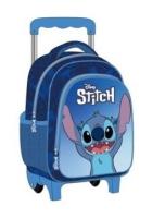 Trolley Stitch Infantil, Carro Stich, Mochila Stitch Pequeña, Mochila con Ruedas Stitch, Color Azul, 31 x 26 x 12 cm, Kiglam - details 0