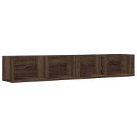 vidaXL Mueble de pared madera de ingeniería 99x18x16,5 cm Blanco, Negro, Roble Sonoma Mueble Almacenaje Estantería para Oficina, Estudio, Dormitorio Estantería/Librería/ mueble de Almacenamiento - details 1