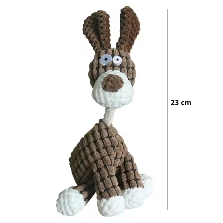 Juguete De Mascota Divertido En Forma De Burro Corduroy Masticable Para Perros Pupusas Con Silbato Almohadilla De Hueso Para Moler Entrenamiento De Mascotas Accesorios Para Perros - 1