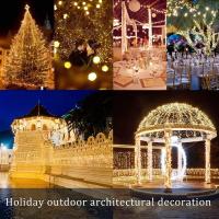 Cinta De Luces Solares LED 50M Para Jardín Exterior Impermeable Para Cumpleaños Patio Árbol Fiesta Camping Decoración De Navidad - details 1
