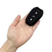 Banner - Funda silicona mando llave de coche 3 botones compatible con Peugeot negro