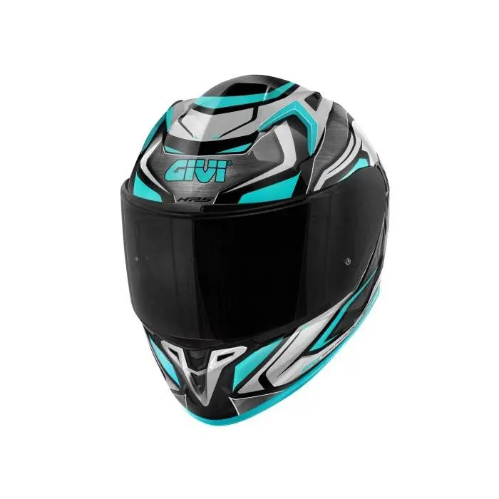 Casco Integral Givi 50.9 Atomic Titanio Plata Turquesa - 1