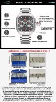 Reloj De Cuarzo Para Hombre MINI FOCUS Con Dial Cuadrado Luminoso Resistente Al Agua Y Fecha Correa De Acero Inoxidable Multifuncional Casual - details 6