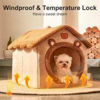 Casa Plegable Para Mascotas Cama Desmontable Lavable Sofá Para Perros Pequeños Y Medianos Con Casa De Pelo Incluido - details 3