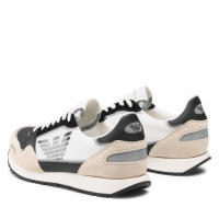 Emporio Armani Zapatillas Zapatos Hombre Beige Negro X4X537 XM678 Q826 - details 3