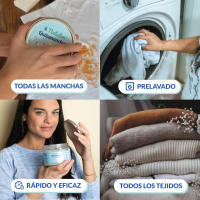Natulim - Quitamanchas + Pack de 2 Esponjas de Celulosa Biodegradable. Eficaz contra todo tipo de manchas, Ecológico, Libre de plástico, Zero Waste, Vegano y Cruelty Free. Ropa limpia y suave sin ensuciar el Planeta - details 3