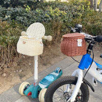 Cesta De Bicicleta Para Niños Accesorios De Bicicleta Hecha De Plástico Y Hilo Tela Adecuada Para Bicicletas Y Scooters Color Variado Tamaño Approx 18cm X 15cm X 13cm - details 1