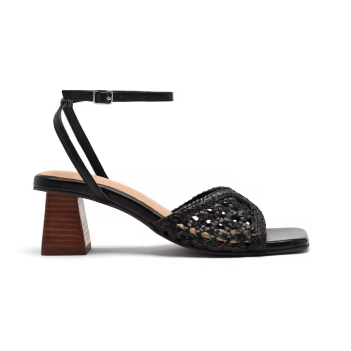 Sandalias Piel Trenzada Tacón Burnside - 1