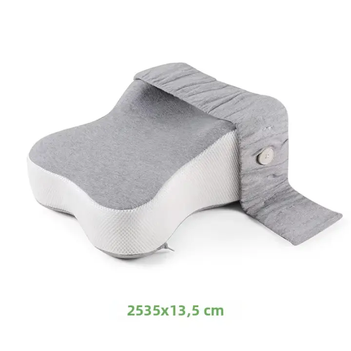 Almohada De Memoria Ortopédica De Algodón Suave Para Maternidad Con Correa Ajustable Soporte De Rodilla Y Pierna Para Dormir De Lado - 1