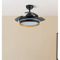 FABRILAMP - Ventilador Dc Nalon 48w Negro/madera oscura 3aspas 91d 4800lm 3000-4500-6000k Remoto+memoria+temporizador MUY SILENCIOSO - details 2