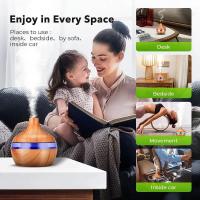 Humidificador De Madera USB Con Perfume De Aceite Esencial Difusor De Aroma Y Purificador De Aire Mist Frío Para El Hogar - details 4