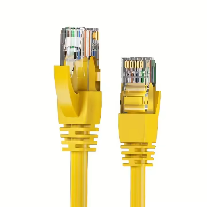 CABLEPELADO Cable de Red, Cable LAN, Cable de Datos, Cable Gigabit, Cable RJ45, Cable de Comunicaciones, Cable Trenzado, Categoría 6A, Compatible PC, PS4, PS5, Xbox, Smart TV, Server, 50 cm, Amarillo - 1