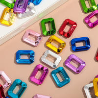20pcs Cuentas De Acrylico Metálico Para Hacer Pulseras Collares Y Aretes Colorido Ovalado 21x28mm Accesorios De Joyería DIY - details 5