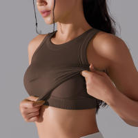 Sujetador Deportivo De 2 Niveles Para Mujer Sexy Yoga Alta Soporte Impacto Deporte Ropa Interior Correr Secado Rápido Top Deporte Gimnasio Con Almohadillas - details 34