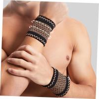 1 par de muñequeras deportivas transpirables con bandas elásticas de soporte para aliviar el rendimiento atlético, muñequeras duraderas y cómodas para hombres y mujeres. - details 5