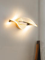 Lámpara De Pared Moderna LED En Acrílico Dorado/Oro Y Negro Para Sala De Estar Dormitorio Pasillo Decoración De Habitación - details 4