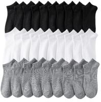 Calcetines De Tobillo Suaves Y Ligeros Para Hombres Y Mujeres Calcetines Casuales De Bote Color Sólido Paquete De 10 Pares - details 2