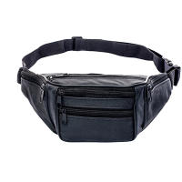 Bolsa De Cintura Para Hombre De Cuero Genuino Bolsa De Móvil Con Cadena Estilo Fashion Bolsa De Cintura Para Deporte Y Aventura - details 7