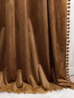 Cortina De Lujo Estilo Francés Con Bloqueo De Luz Para Dormitorio Y Sala De Estar 1 Pieza Cortina De Poliéster Clásica Para Ventanas Francesas - details 4
