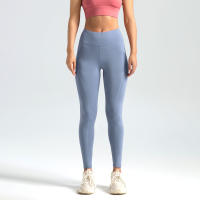 Pantalones deportivos y de fitness, pantalones color melalgodón, Mallas elásticaspara Correr, Elevación de cadera, High Belt, control del medio ambiente, pantalones de yoga - details 4