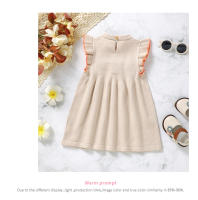 Vestido de Bebé de punto para Niña, enaguas sin Mangas, ropa Infantil con volantes sólidos, Monos Lindos florales, falda para niños - details 9