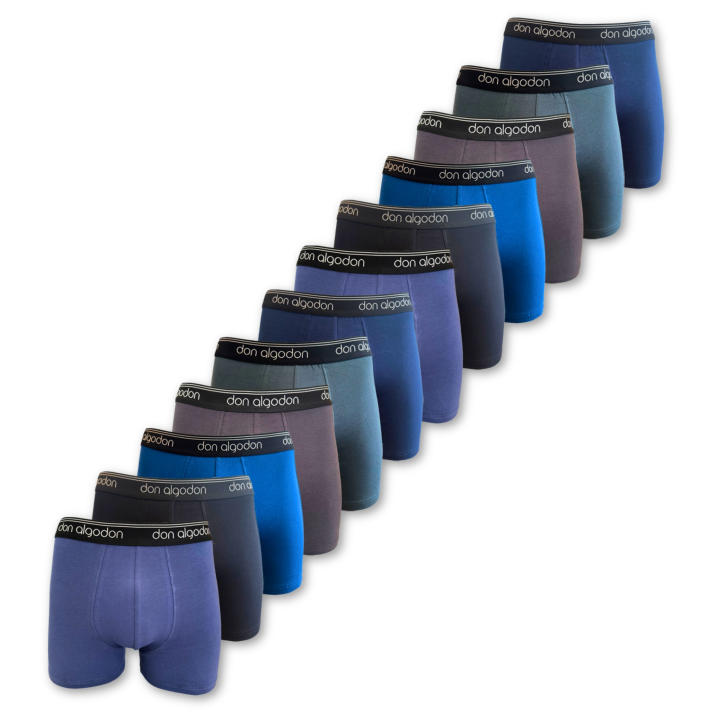 Don Algodon - Boxers Hombre Pack 12 Unidades | 6 Colores | Suaves, Transpirables y Resistentes - Máxima Comodidad para Uso Diario