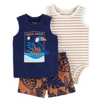 Nueva ropa infantil de verano para niños, bebés y niños pequeños, pantalones cortos de manga corta, camisetas, trajes de tres piezas. - details 14