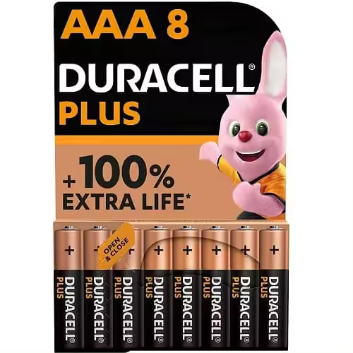 Pila duracell MN1500 LR03-AAA 1.5 v pack 8 pilas - 1