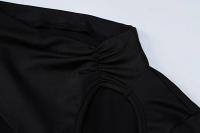 Vestido Mini De Noche De Mujer Dulzura 2024 Manga Larga Estilo Club Callejero Bodycon Negro Ajustado Para Fiesta Y Negocios - details 14