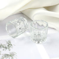 Vaso De Vidrio Para Uñas 1 Pieza Contenedor De Polvo De Uñas Acrílicas Dishes De Líquido Transparente Herramientas De Manicura - details 2
