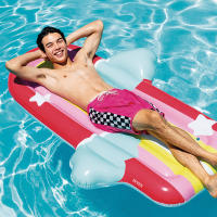 INTEX - Colchoneta hinchable, 117x20x175 cm, Diseño arcoíris, nubes y estrellas, Con 2 cámaras de aire, Incluye parche reparación, Colchonetas de piscina, Hinchables playa, Juguete agua, Flotador - details 1
