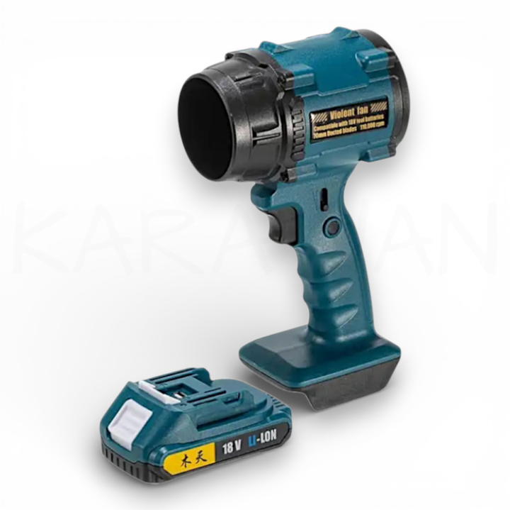 Violent Fan F018: Powerful Portable Turbo Fan and Blower for Daily Use, designed with a compact and lightweight structure (9x17x25 cm, 1 kg), perfect for indoor and outdoor environments, providing efficient airflow and versatility.