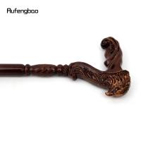 Bastón De Madera Marrón Eagle Para Moda Y Fiesta De Disfraz De Vampiro 93cm Tapa De Goma Mango De Cerda De Mano Para Caminar Y Halloween - details 8