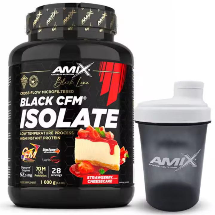 AMIX NUTRITION - PROTEÍNA BLACK CFM ISOLATE - HIGH INSTANT PROTEIN - 1kg + SHAKER REGALO - 1