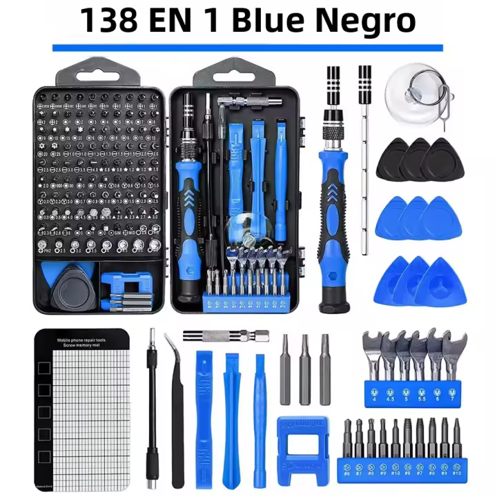 Kit De Herramientas De Reparación Preciso 140PCS Con Destornillador Magnético De 118 Piezas Para Computadora Laptop Teléfono - 1