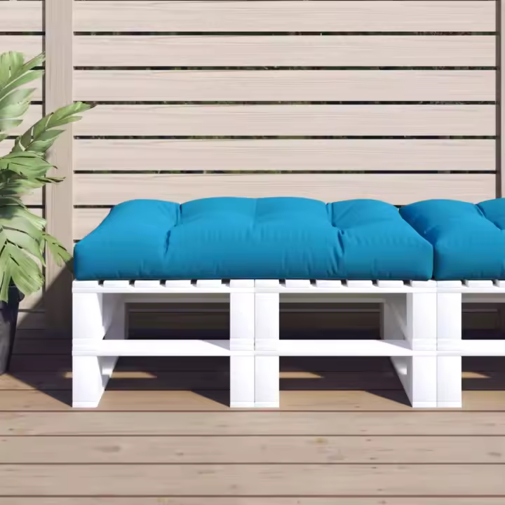 vidaXL Cojín para sofá de palets tela 120x80x12 cm en color Crema/Azul/Negro y más | acolchados duraderos para sofás de jardín terraza exterior - 1