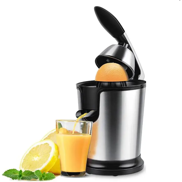 SOKANY Exprimidor de Naranja 350W con 400ml de Deposito, Exprimidor de Zumos de Frutas Citricos con Mango para Presionar. Extractor para Limon, Granada, Tomates, Kiwi, Pequeños Electrodomesticos, Facil de Limpiar con 1m de Cable. Material Acero y ABS - 1