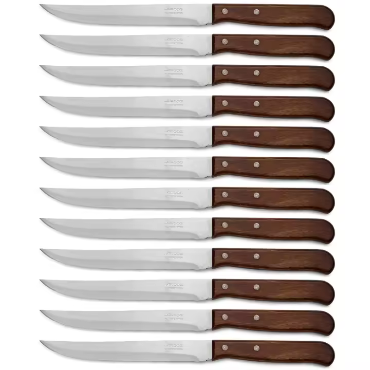 ARCOS Latina - Cuchillo de Cocina (155 mm) - 100700 - Hoja de Acero Inoxidable Nitrum® - Mango de Madera Comprimido - PACK 12 - 1