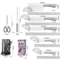 Juego de 8 cuchillos con soporte acrílico - details 2
