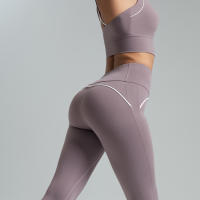 Traje de yoga Delgado Como Hilo, traje Deportivo de alta intensidad, ropa de yoga transpirable de Alta elasticidad - details 4